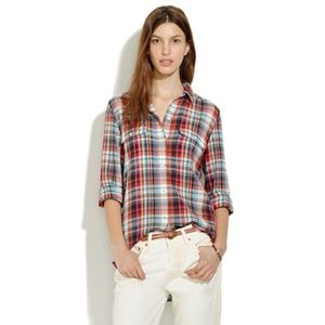 Madewell Ex Boyfriend Shirt Plaid Flannel XS